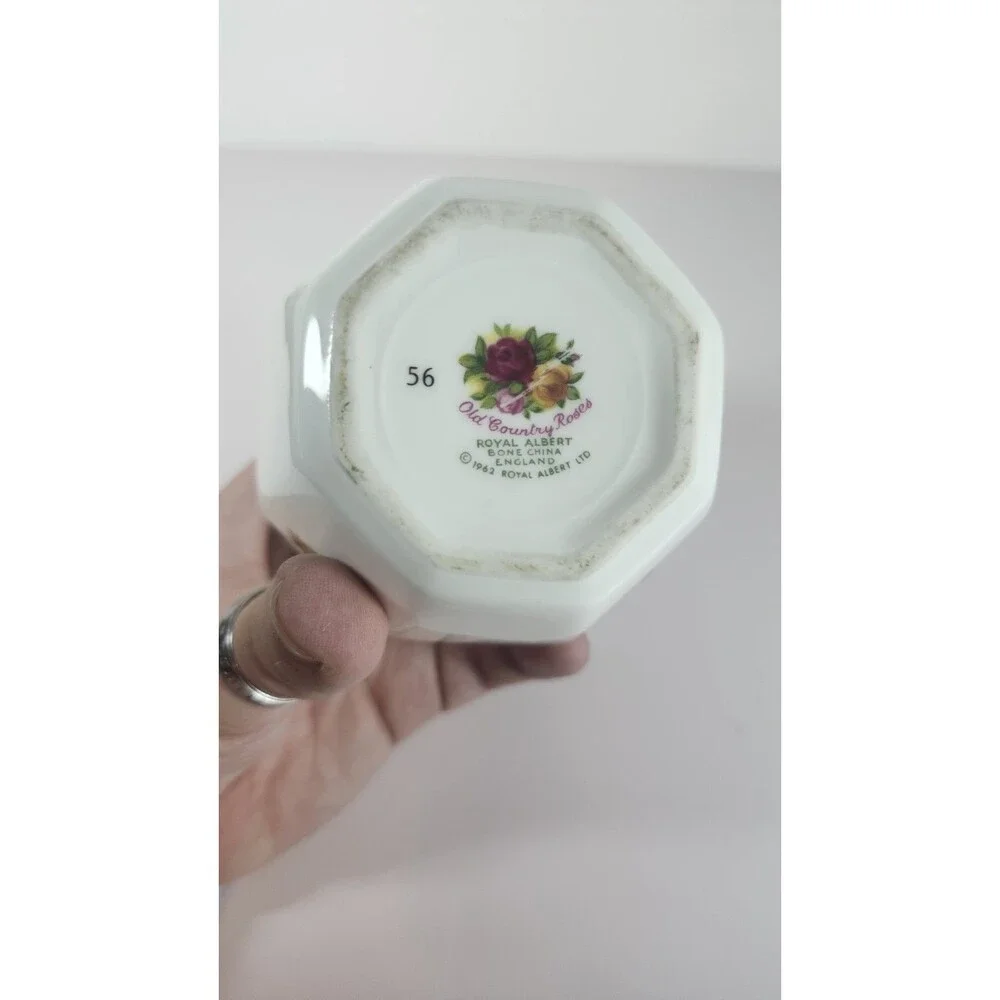 Royal Albert Old Country Roses Hexagon Ginger Jar W/ Lid Bone China EUC